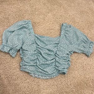 ADORABLE ALTAR’D STATE MINT CROPPED BLOUSE